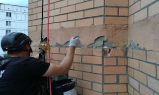 Обследование фасада здания в Дагестанских Огнях в октябре